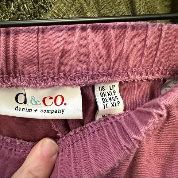 Denim and Company Burgundy Pants with Elastic Waist Size Large Petite - Picture 4 of 6